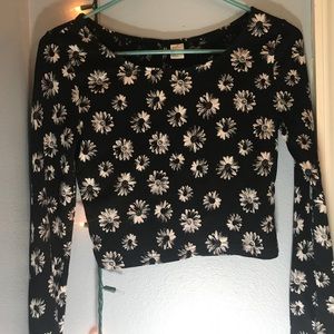 Long sleeve Flower croptop